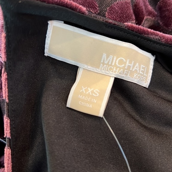 MICHAEL Michael Kors Burnout Velvet Flounce Dress Size XXS - Picture 13 of 16